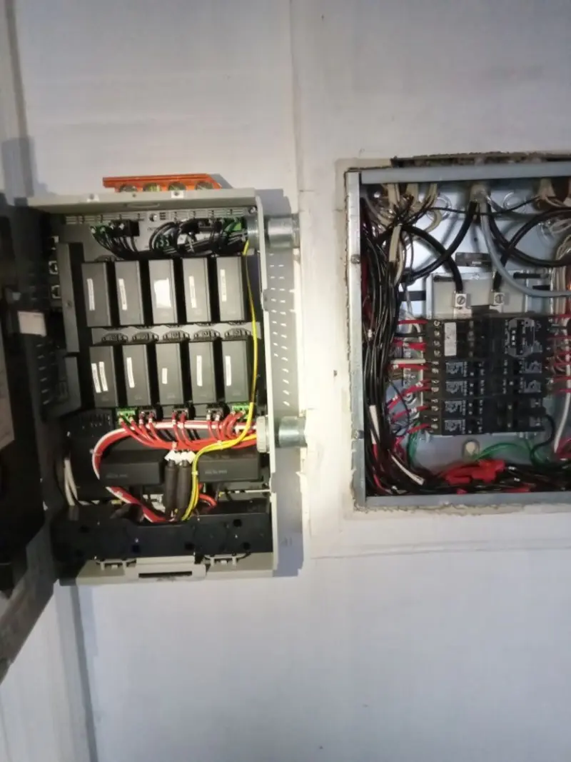 Electrical panel upgrade completed for Security Camera Wiring in Crystal Lake
